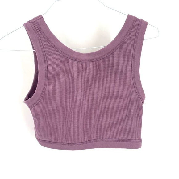MADEWELL Ribbed Lavender Cropped Crewneck Tank Top - Picture 3 of 6